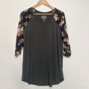 Torrid 1X Super Soft Crew Neck Raglan Top